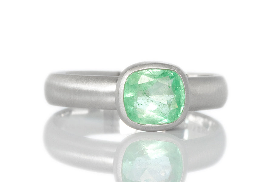 Platinum & Colombian Emerald Ring