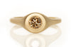 Champagne Diamond Petite Signet Ring