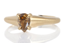  0.47ct Pear Shaped Cognac Diamond Ring