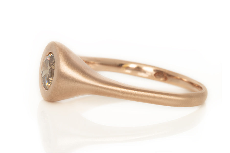 Rose Gold Petite Signet Ring
