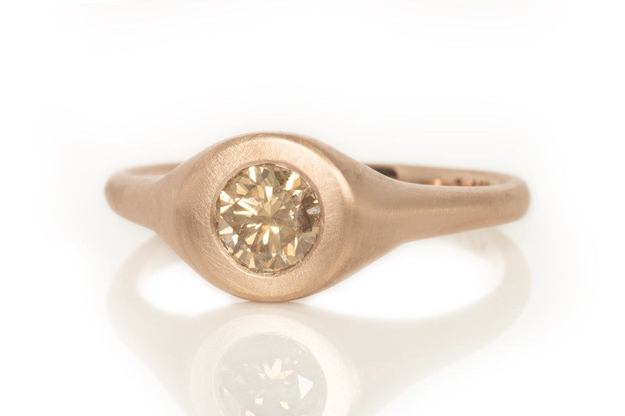 Rose Gold Petite Signet Ring