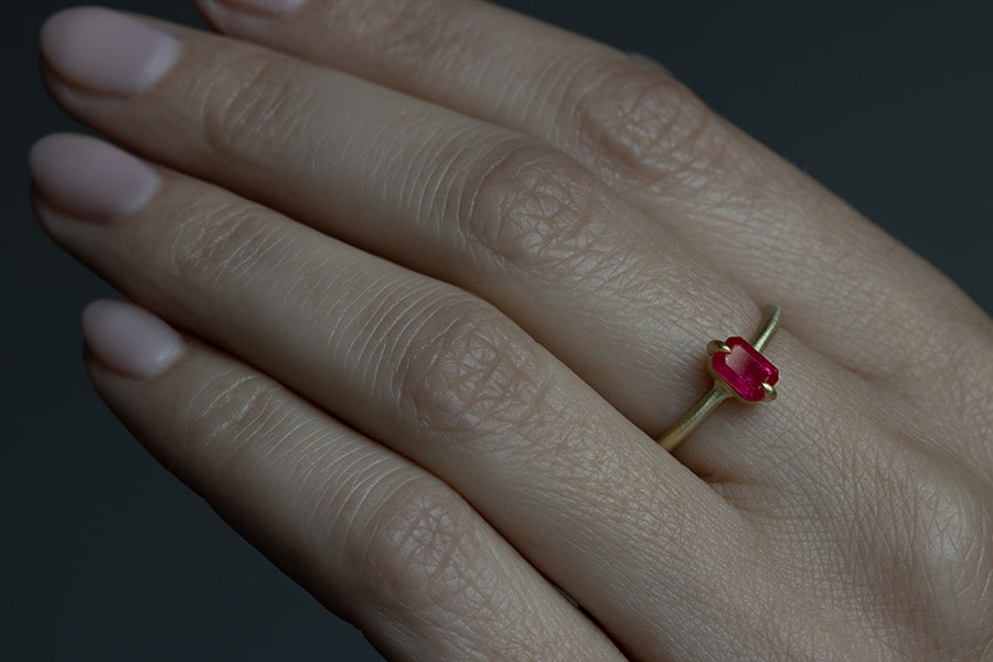 Two Prong Ruby Solitaire