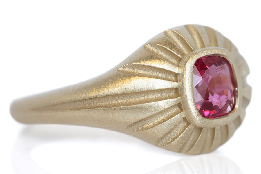 Red Spinel Helios Ring