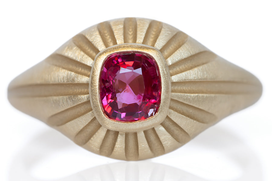 Red Spinel Helios Ring