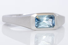  Radiant Cut Montana Sapphire Ring