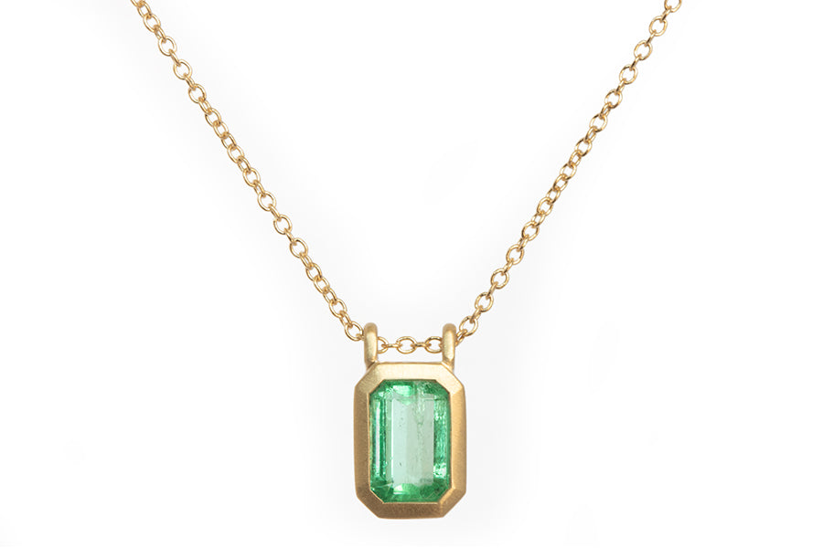 North/South Colombian Emerald Necklace