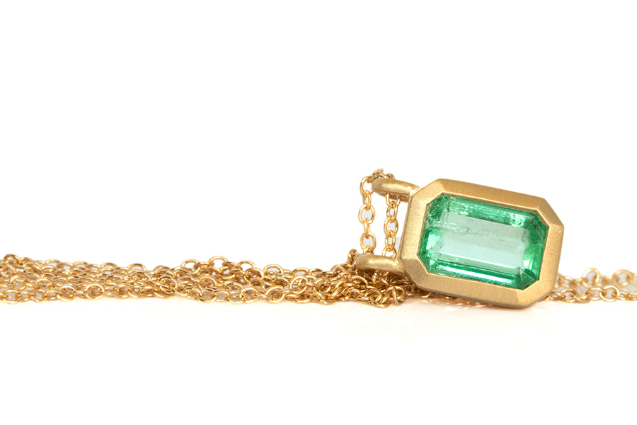 North/South Colombian Emerald Necklace