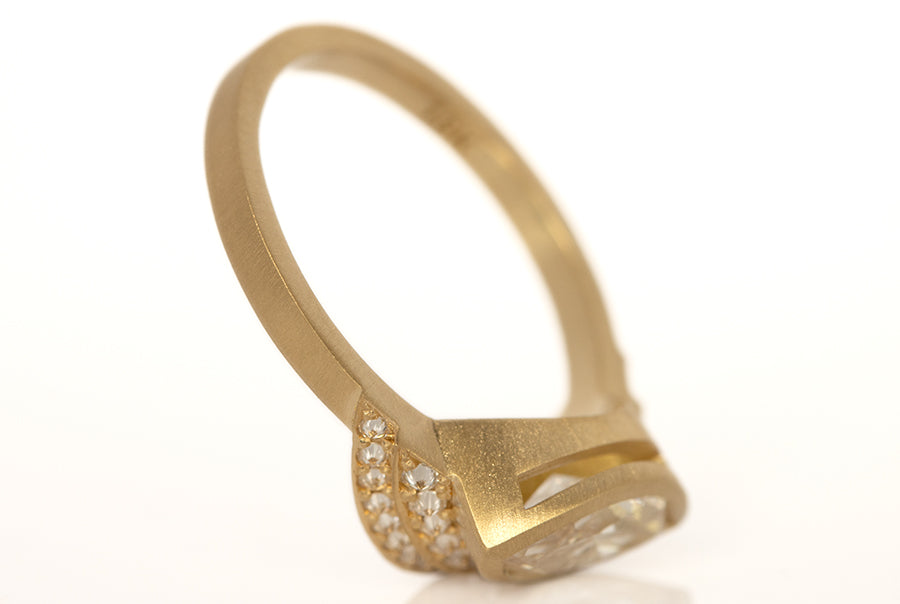 Double Halo Marquise Diamond Ring