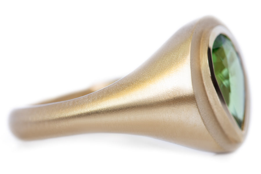 Tsavorite Garnet Signet Ring