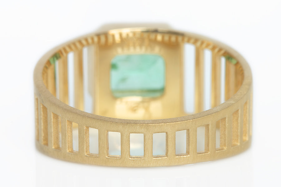 Colombian Emerald Caged Ring