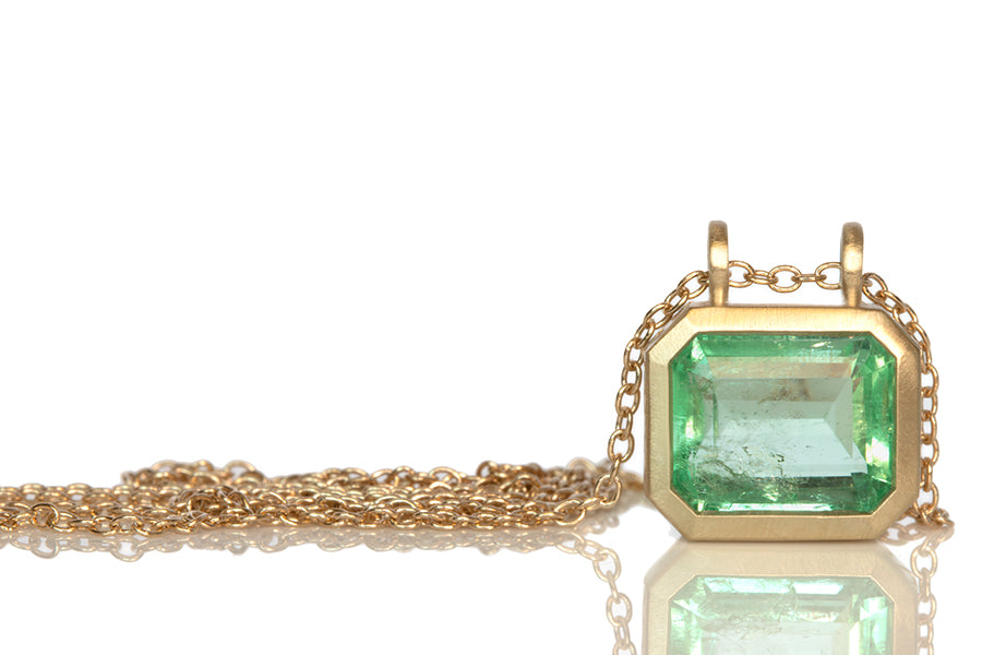 East/West Colombian Emerald Necklace