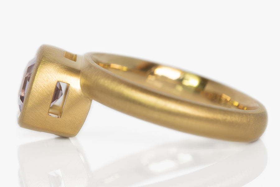 Offset Lavender Sapphire Ring