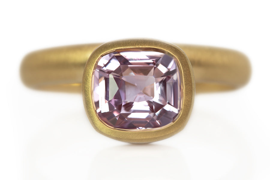 Offset Lavender Sapphire Ring