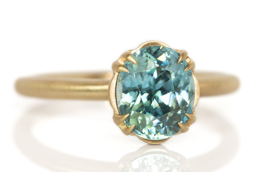 Blue Zircon Lace Ring