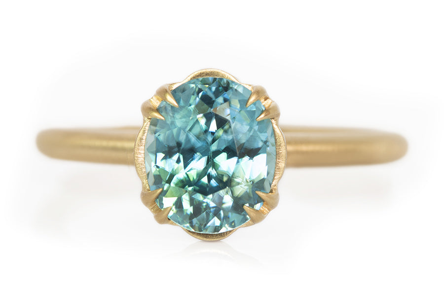 Blue Zircon Lace Ring