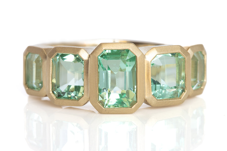 Mixed Colombian Emerald Ring