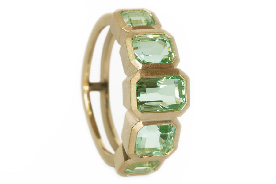 Mixed Colombian Emerald Ring