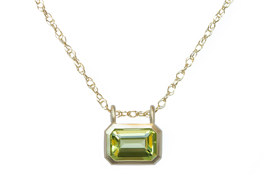 Peridot East/West Necklace