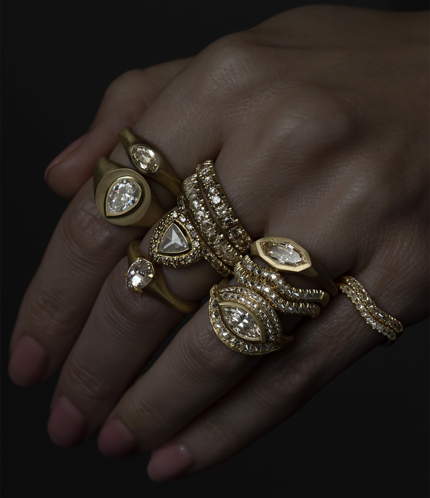 Double Halo Marquise Diamond Ring