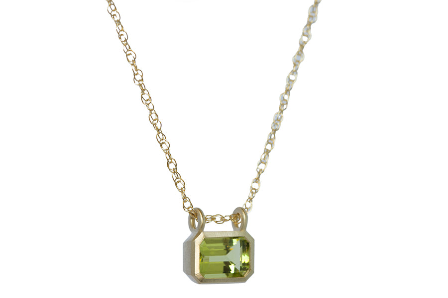 Peridot East/West Necklace
