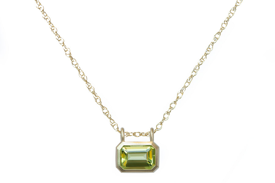Peridot East/West Necklace