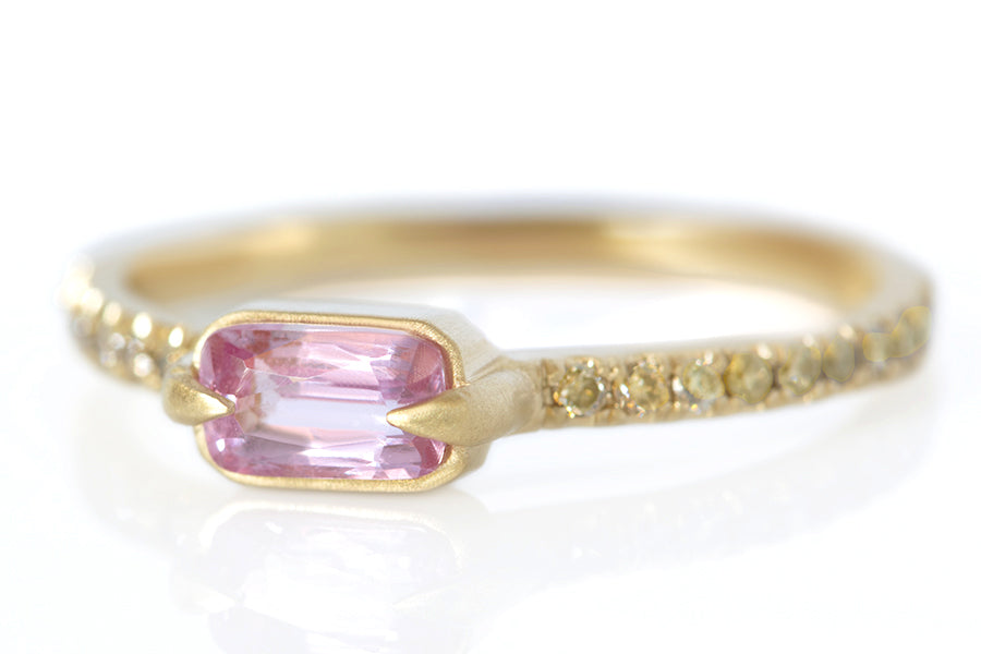 Pink Sapphire 2 Prong Ring