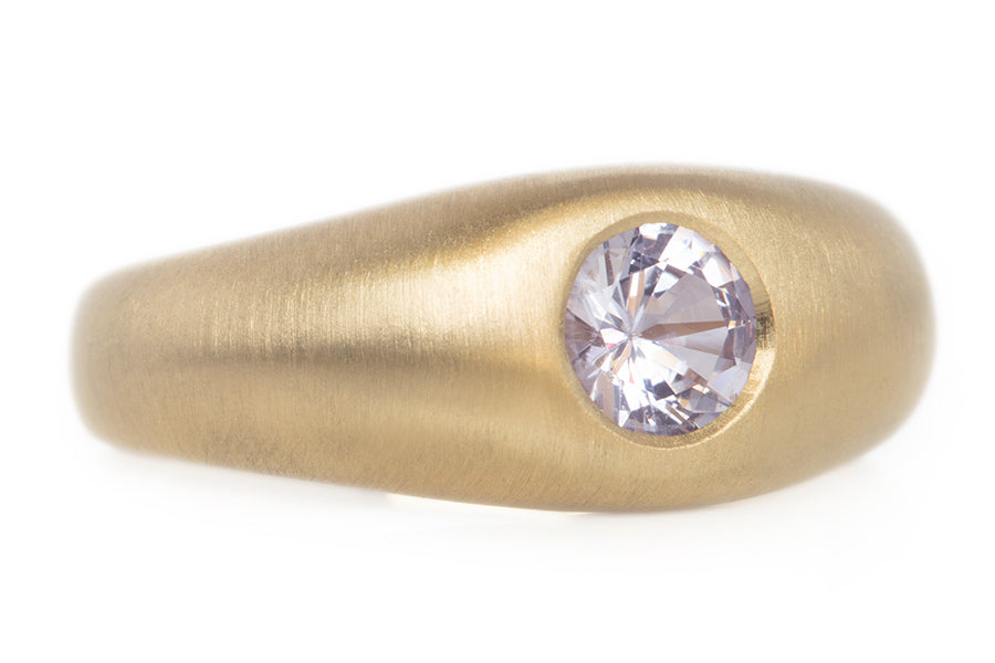 Lavender Sapphire Signet Ring