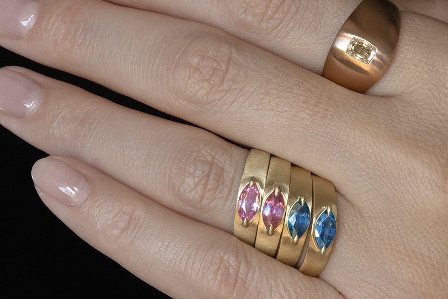 Marquise Pink Sapphire Ring