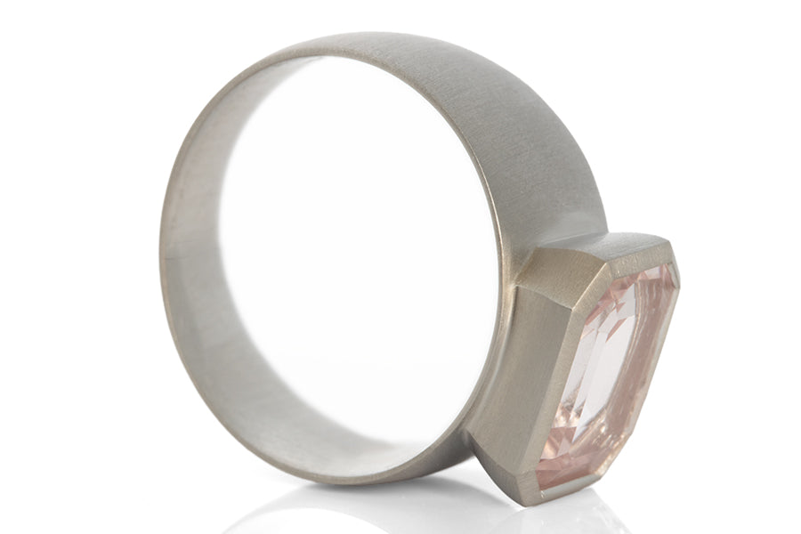 Platinum & Morganite Ring