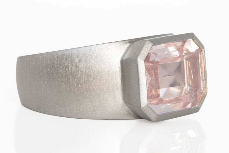 Platinum & Morganite Ring