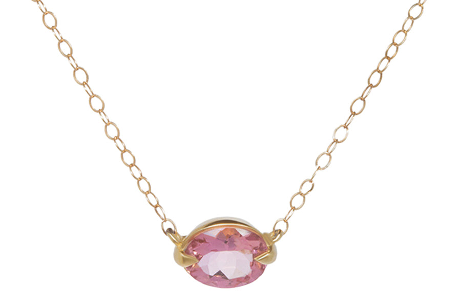 Pink Tourmaline Eagle Claw Necklace