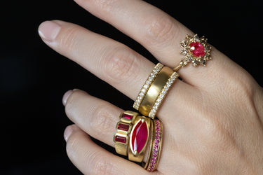 Ruby & Champagne Diamond Ring – elizabeth street