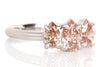 Peachy Champagne Diamond and Platinum Ring