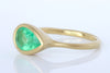 East/West Pear Shaped Colombian Emerald Ring