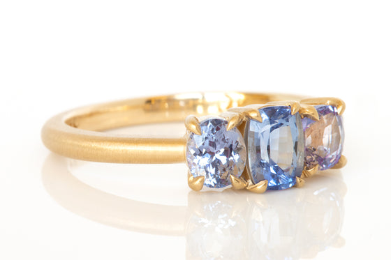 Ombre Triple Sapphire Ring