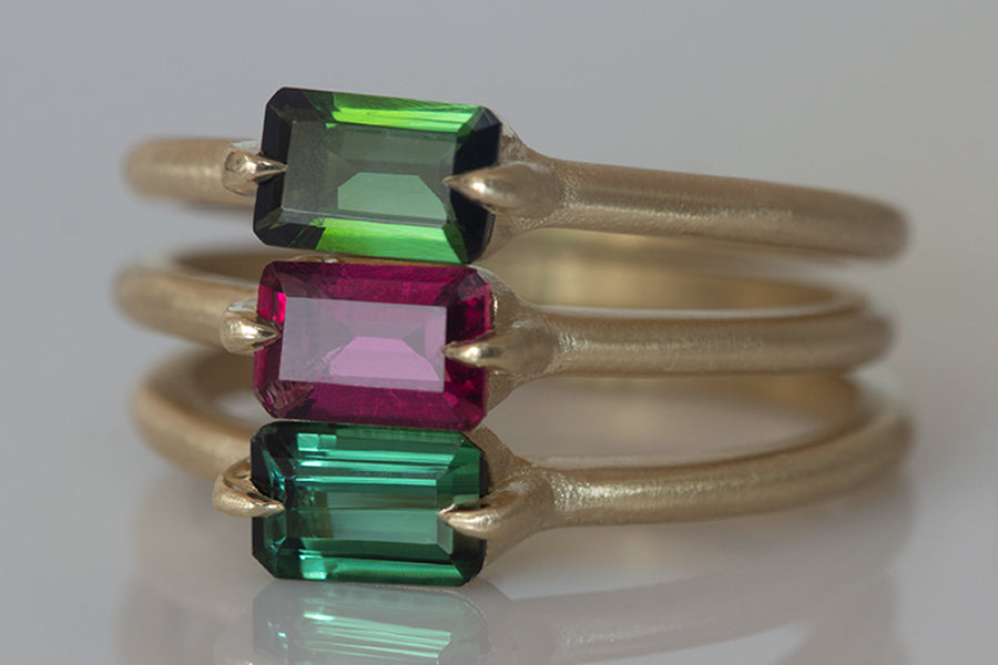 East West Tourmaline Ring