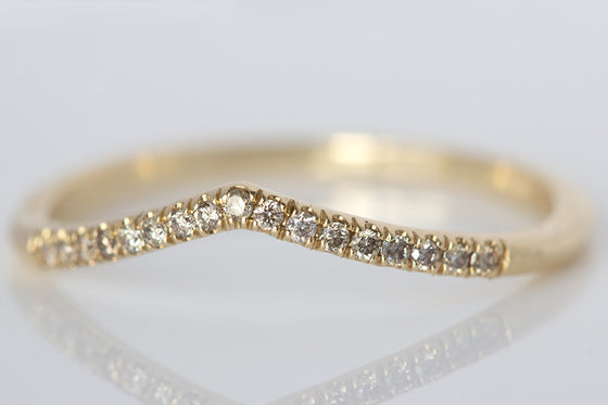 Champagne Diamond Dainty Stack Ring