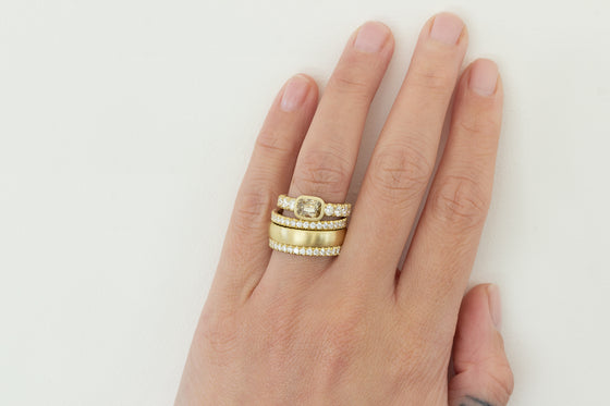 Double Pavé Diamond Spinner ring
