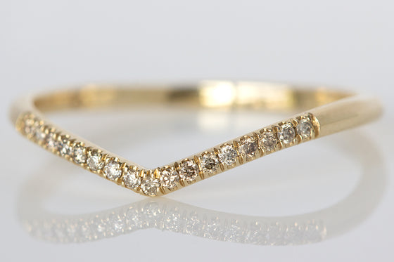 Champagne Diamond Dainty Stack Ring