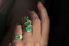 4ct Colombian Emerald East/West Ring