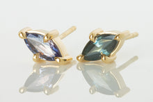  Mis-Matched Marquise Sapphire Studs