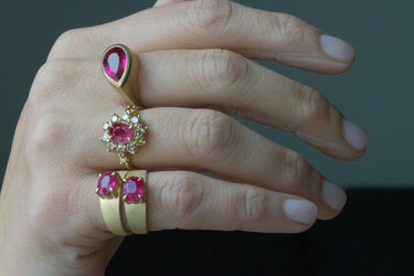 Ruby & Champagne Diamond Ring – elizabeth street