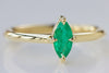 North/South Marquise Emerald Ring
