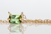 Radiant Cut Green Tourmaline Necklace