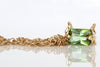 Radiant Cut Green Tourmaline Necklace