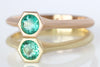 Petite Emerald Ring in 18k