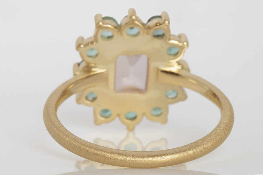 Pink Sapphire and Tourmaline Ring