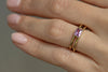 Radiant Cut Purple Sapphire Eagle Claw Ring
