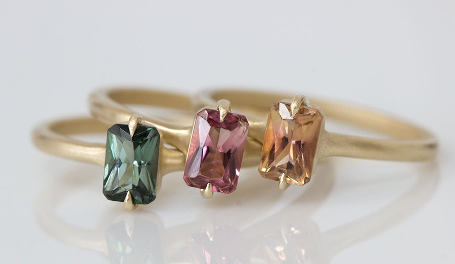 Eagle Claw Tourmaline Rings