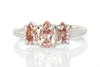 Peachy Champagne Diamond and Platinum Ring